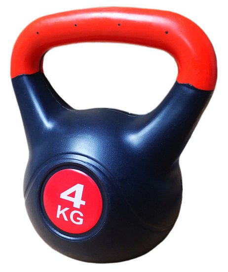 Kettlebell s cementovou náplňou 4 kg