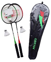 Badmintonový set Alu rakety + košík